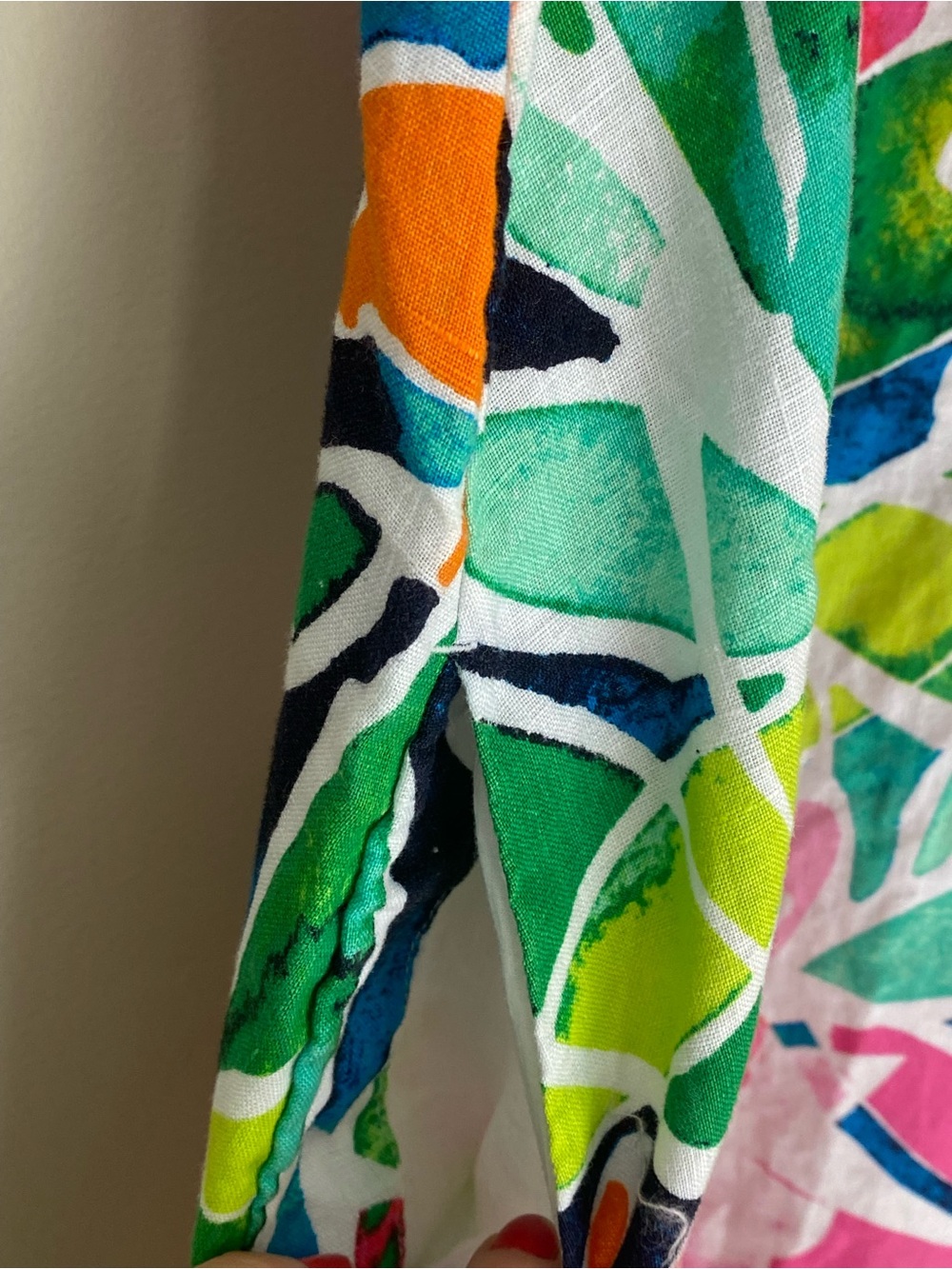 Cynthia Rowley Tropical Bright Vibrant Floral A-Line Shift Linen Dress Small - Picture 4 of 9